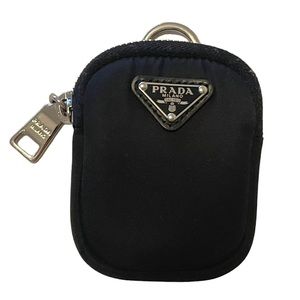 PRADA Black Re-Nylon Mini Pouch-Bag Charm
